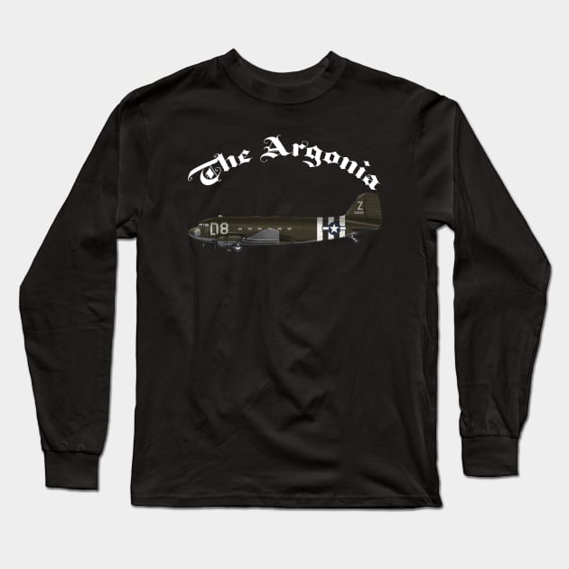 C-47 Skytrain - The Argonia Long Sleeve T-Shirt by BearCaveDesigns